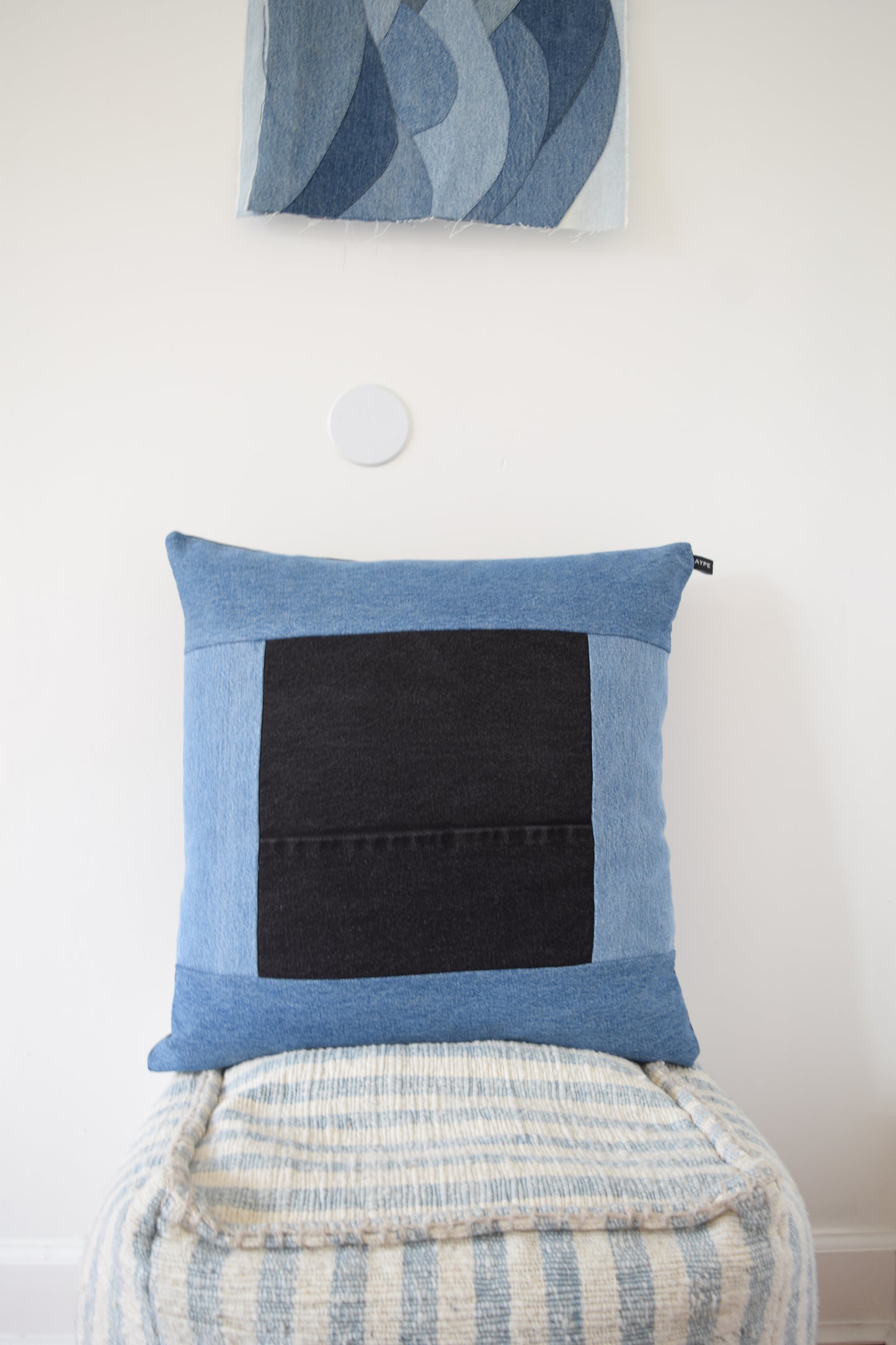 Denim pillow cover 20'' x 20''