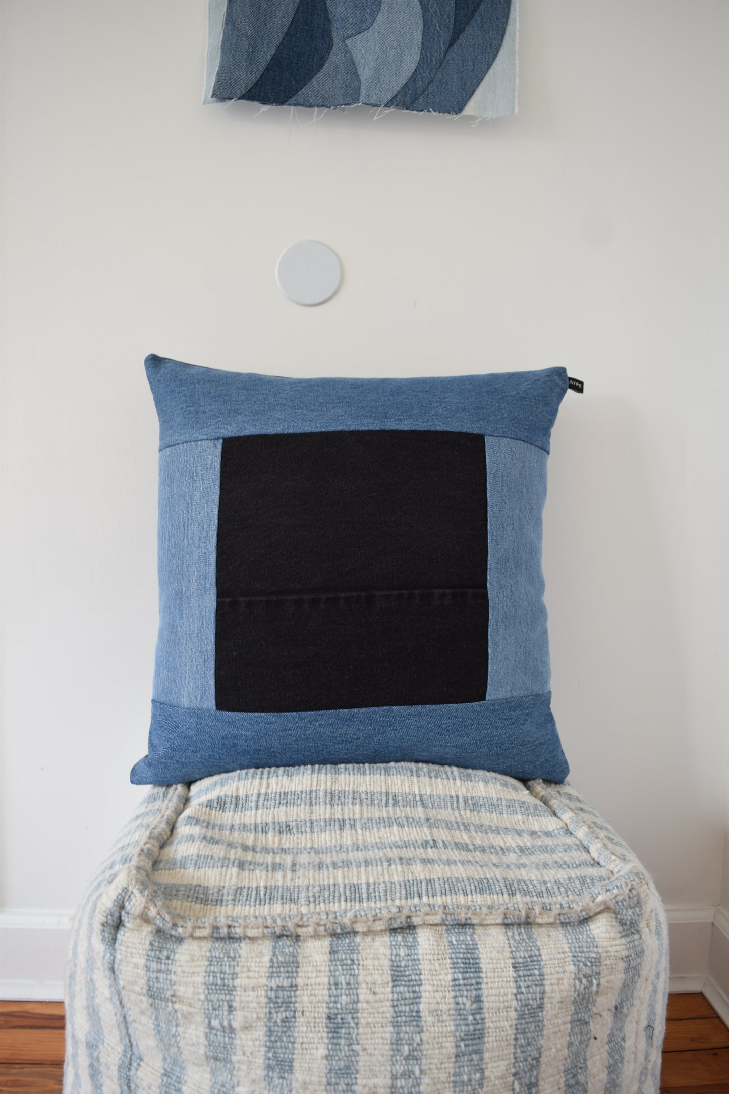 Denim pillow cover 20'' x 20''