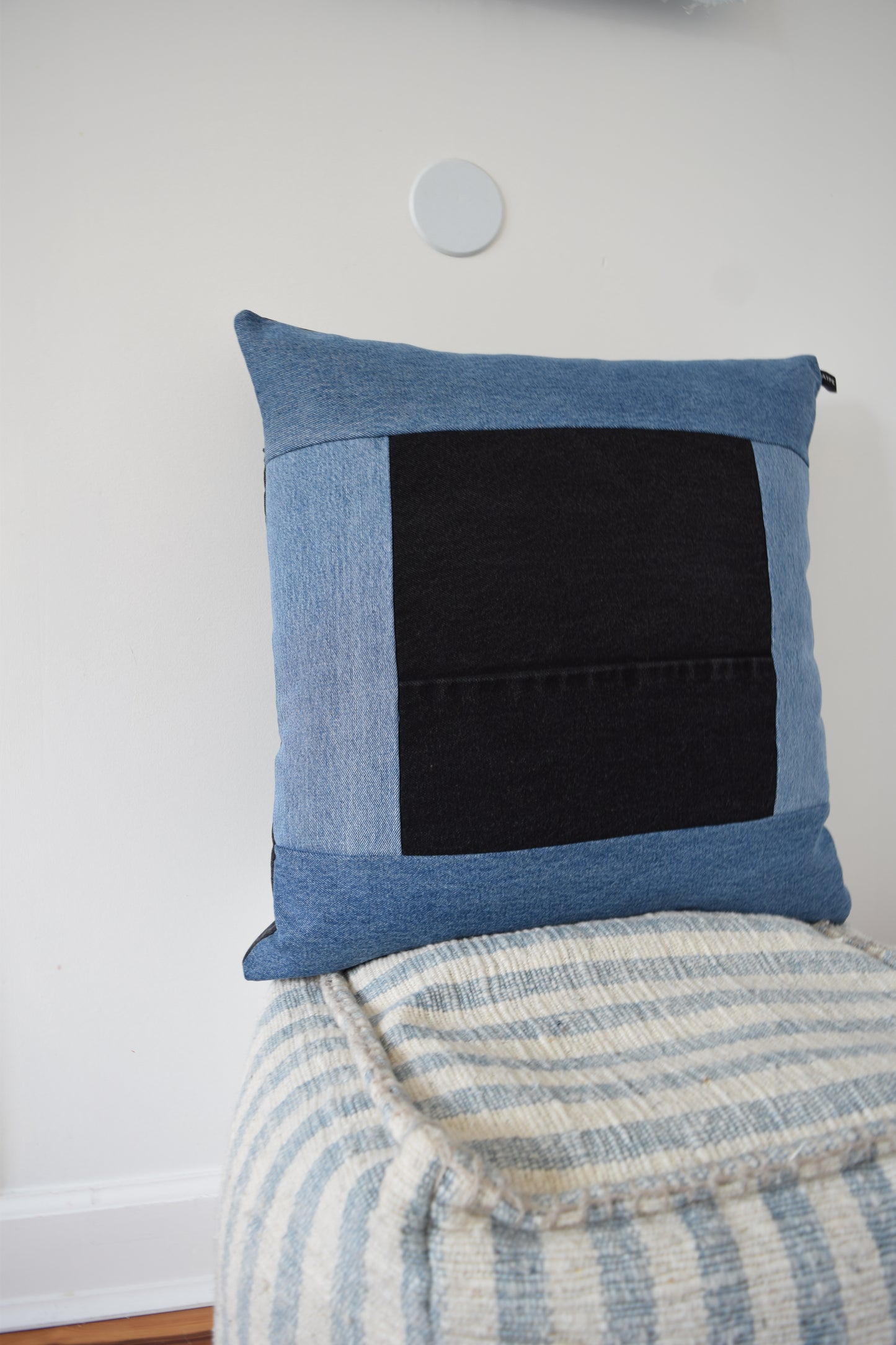 Denim pillow cover 20'' x 20''