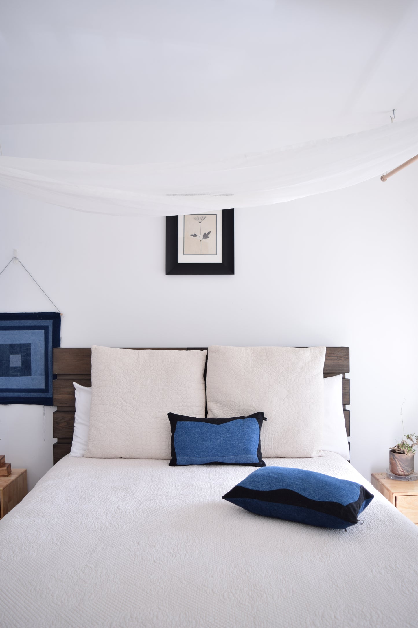 lumbar denim pillow cover 12'' x 20 ''