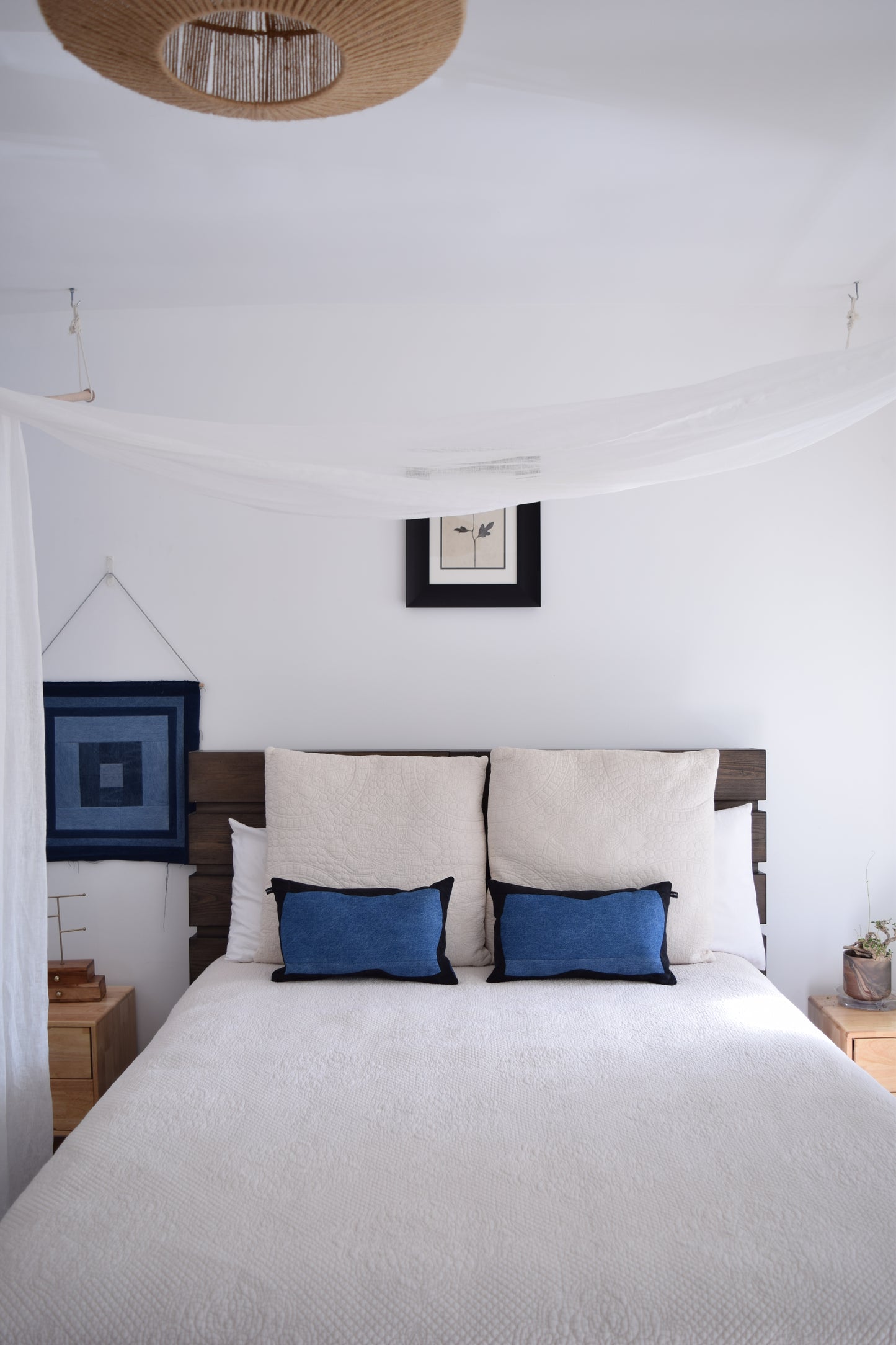 lumbar denim pillow cover 12'' x 20 ''