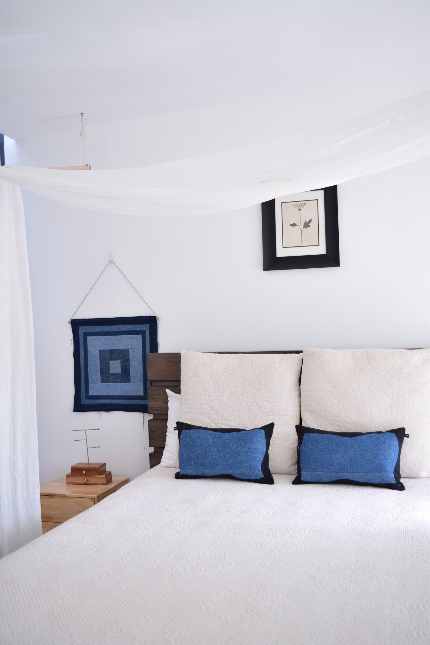 lumbar denim pillow cover 12'' x 20 ''