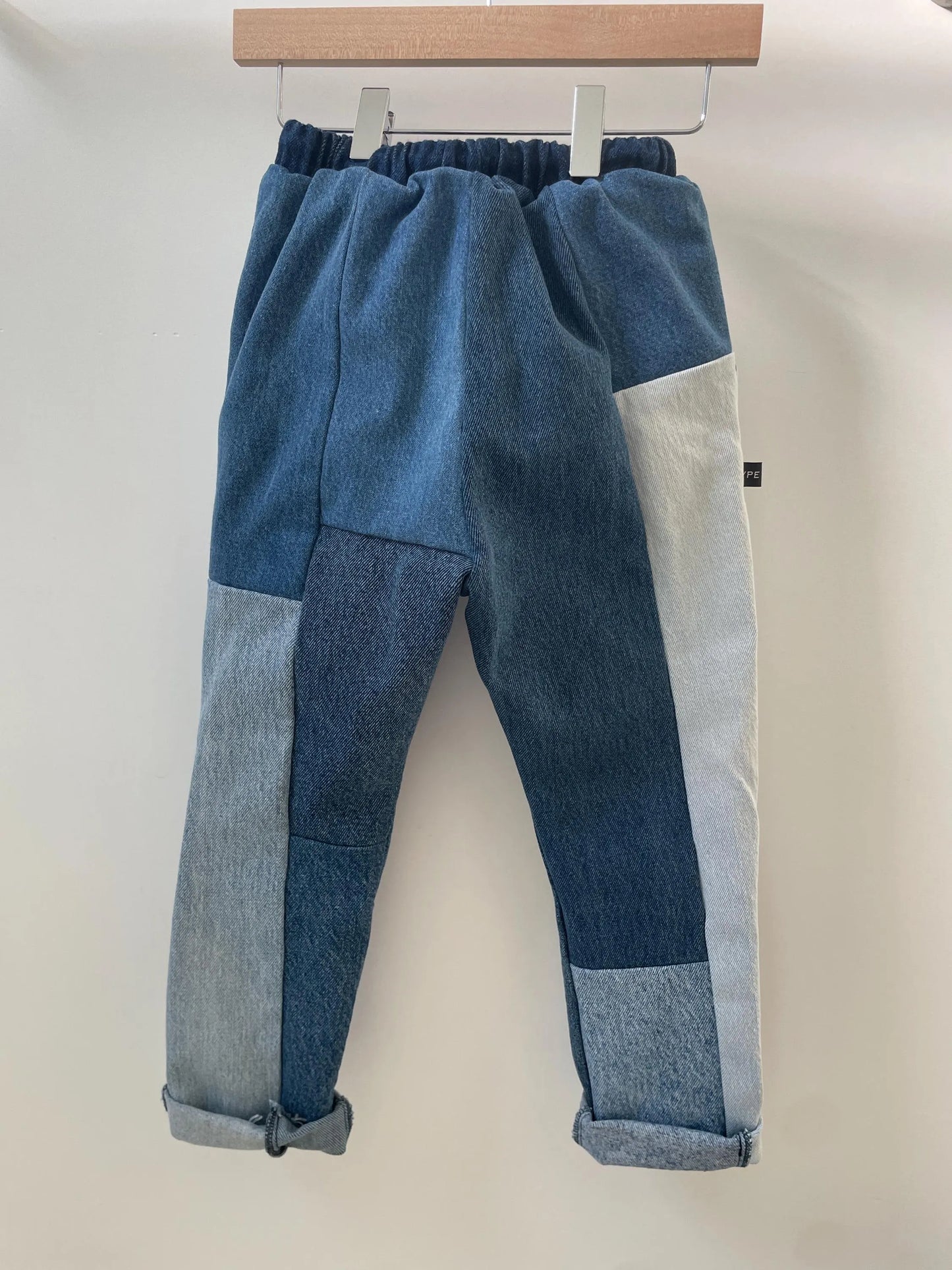 Patchwork Toddler Jeans Size 5/6 Years