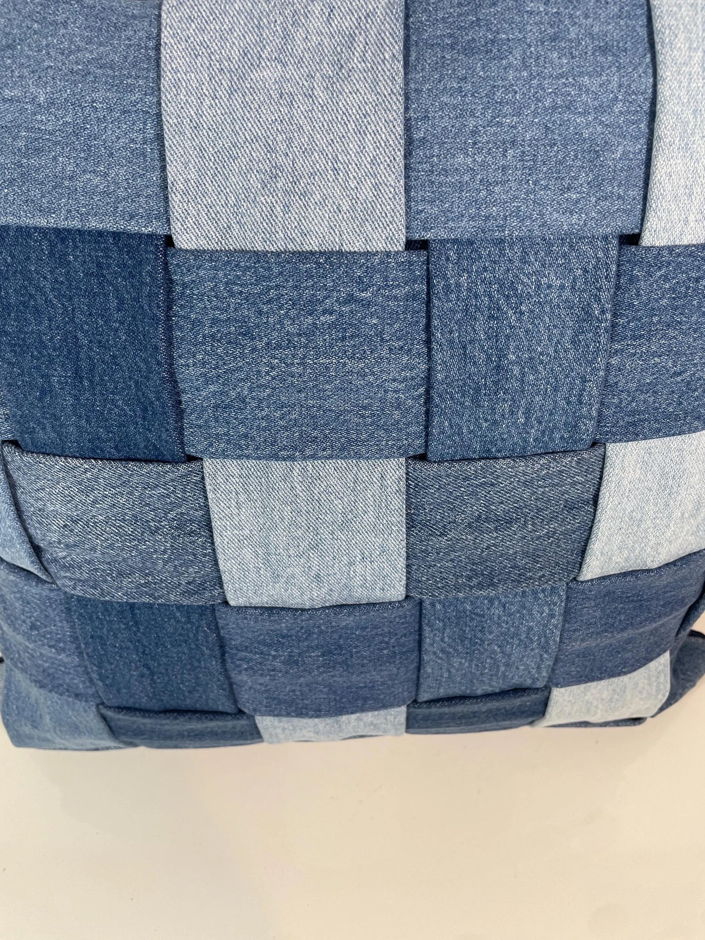 Denim Pillow Cover / Basketweave