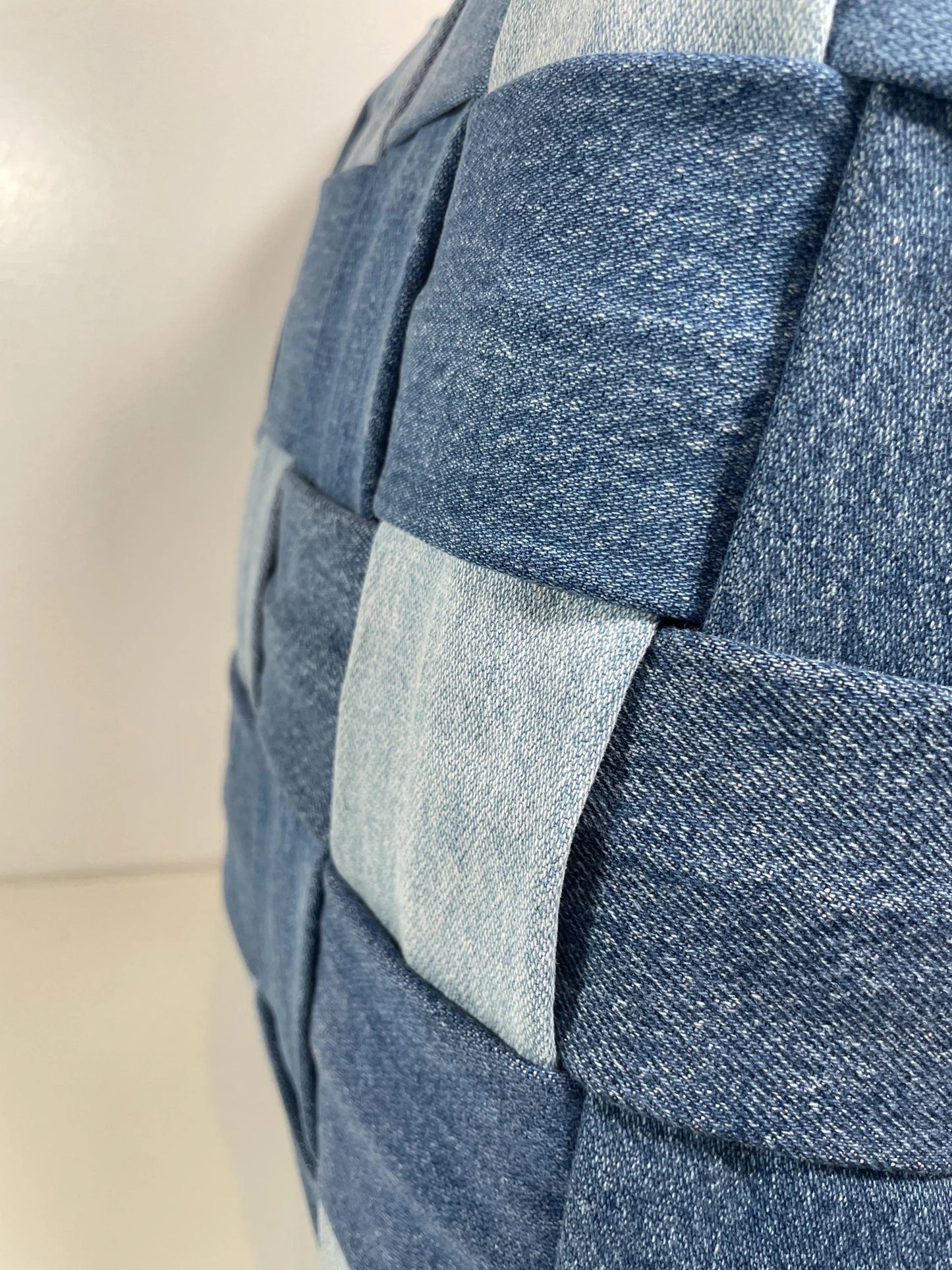 Denim Pillow Cover / Basketweave