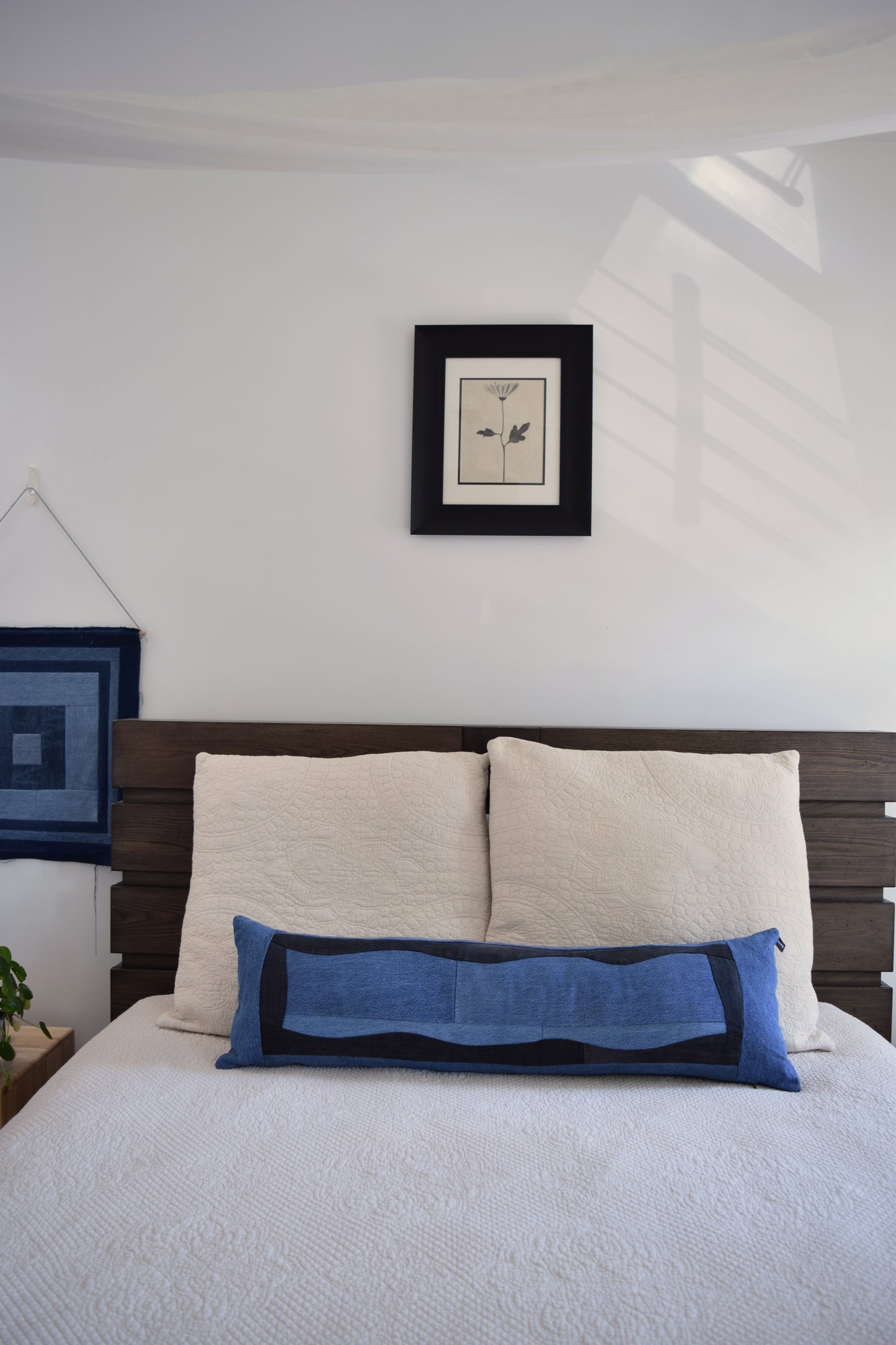 lumbar denim pillow cover 12'' x 40 ''