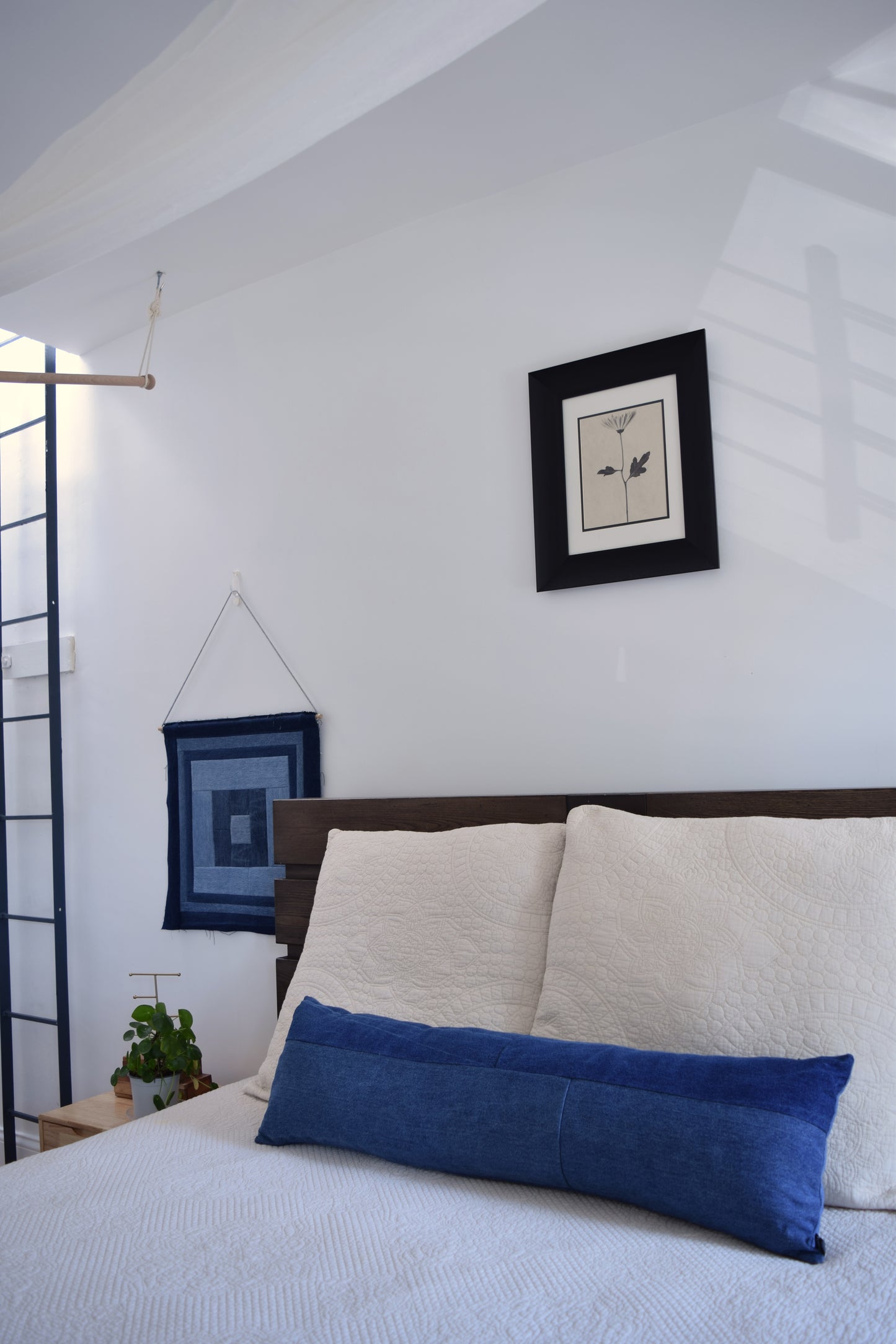 lumbar denim pillow cover 12'' x 40 ''