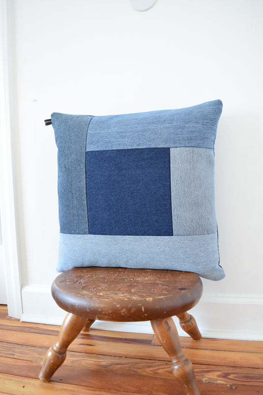 Denim Pillow Cover 18'' x 18''