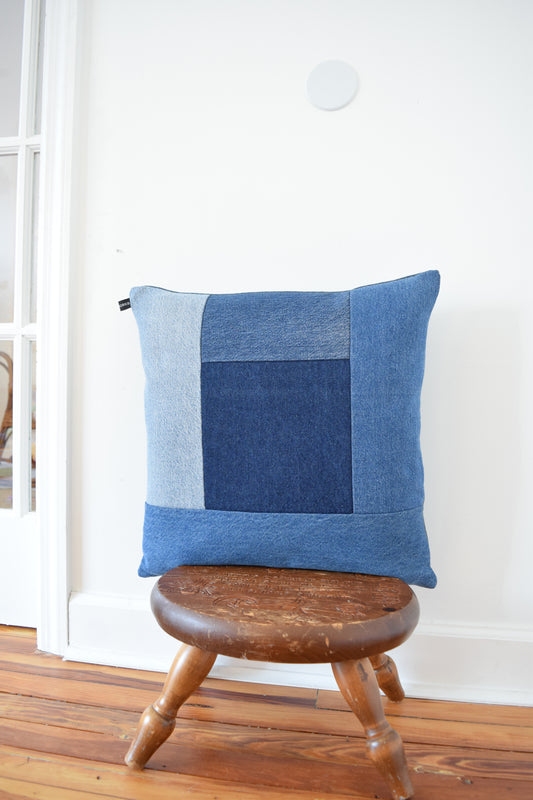 Denim Pillow Cover 18'' x 18''