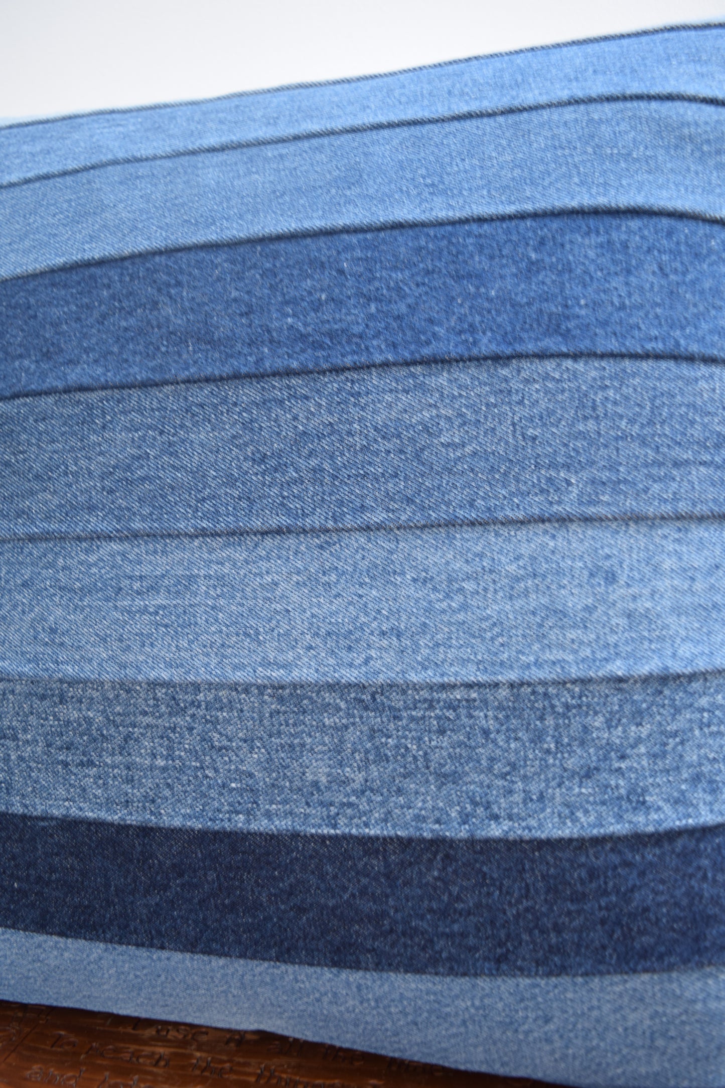 Striped Denim Pillow Cover 20'' x 20''