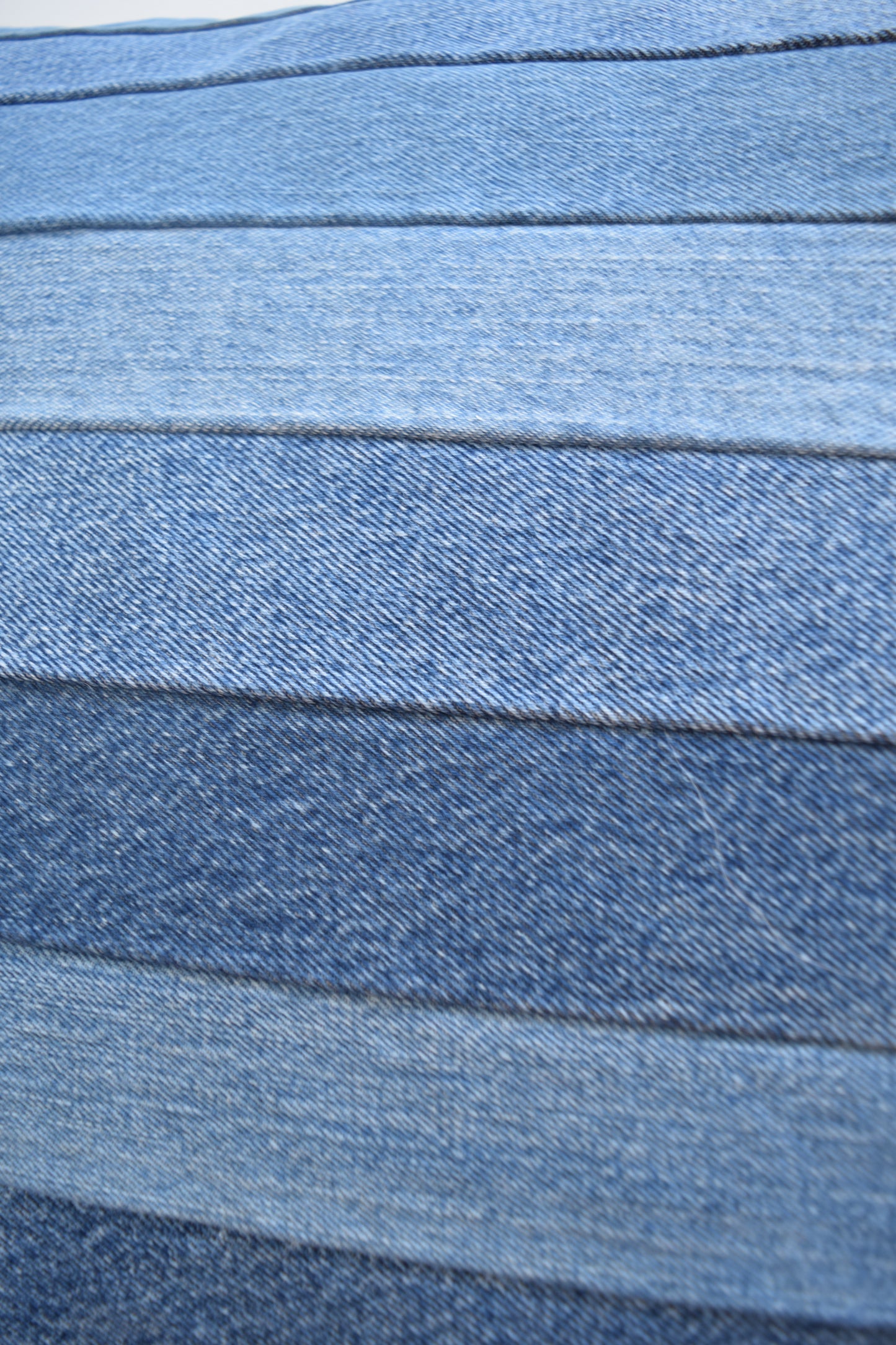 Striped Denim Pillow Cover 20'' x 20''