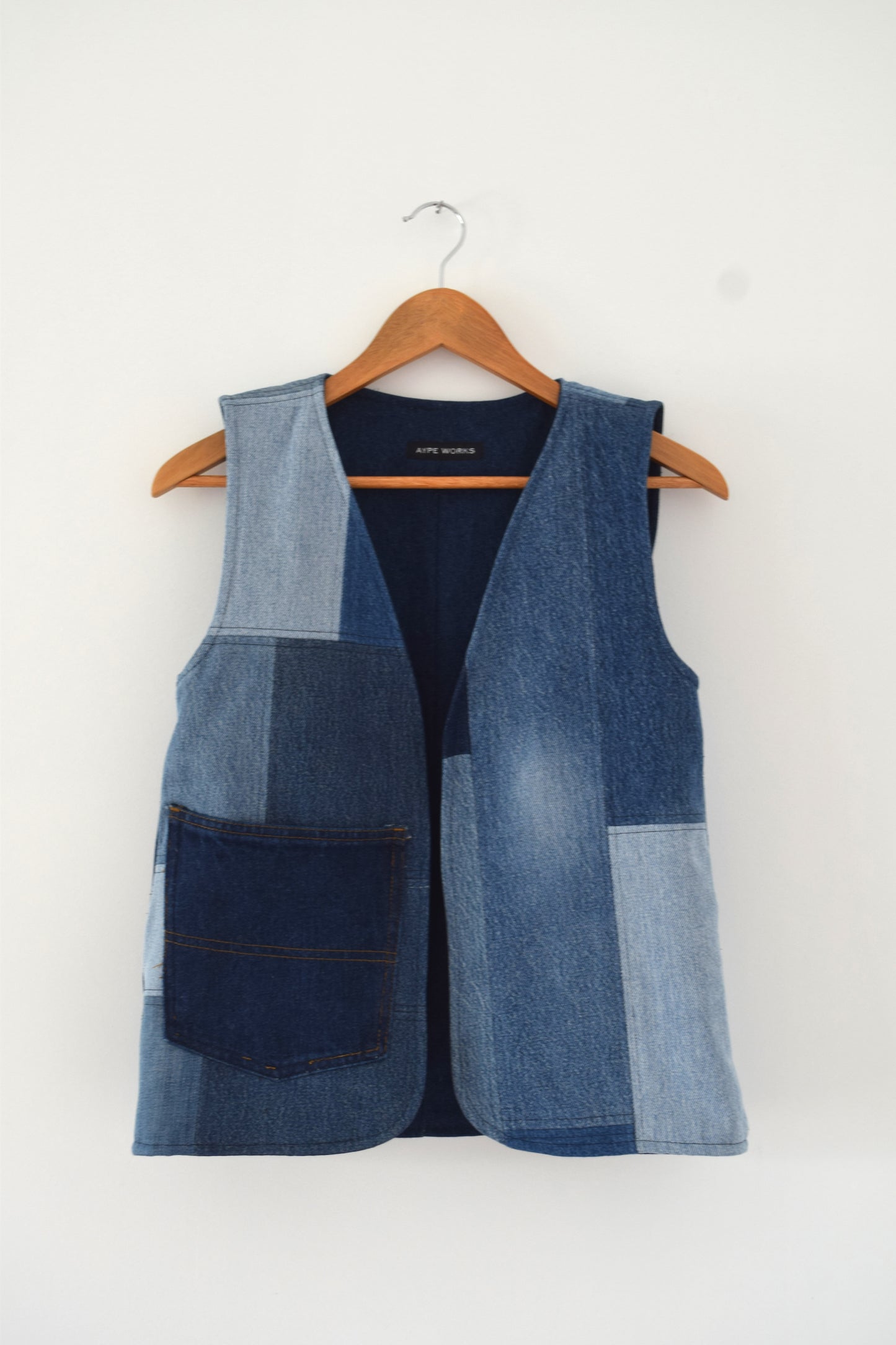 the denim vest -XS