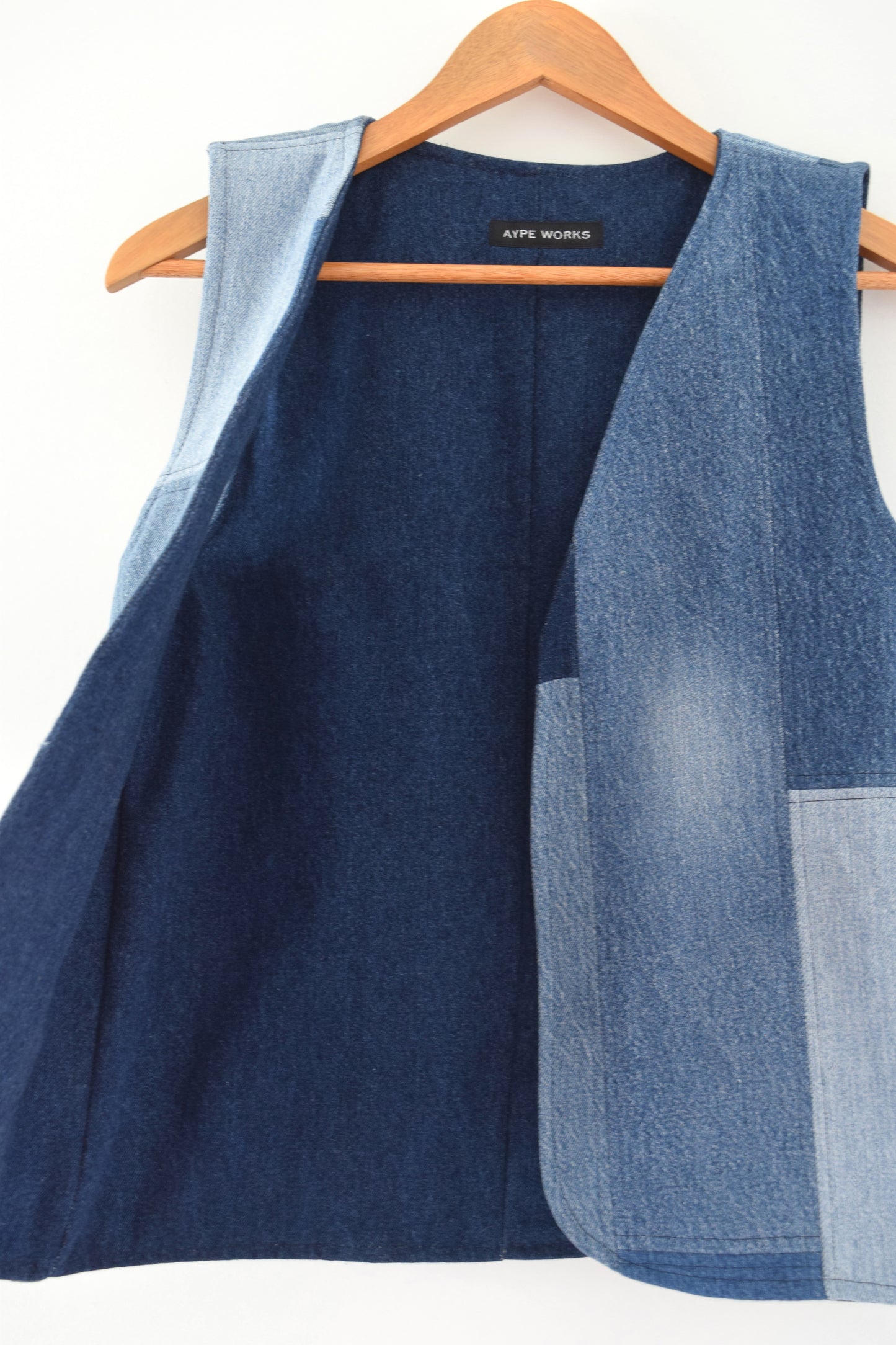 the denim vest -XS