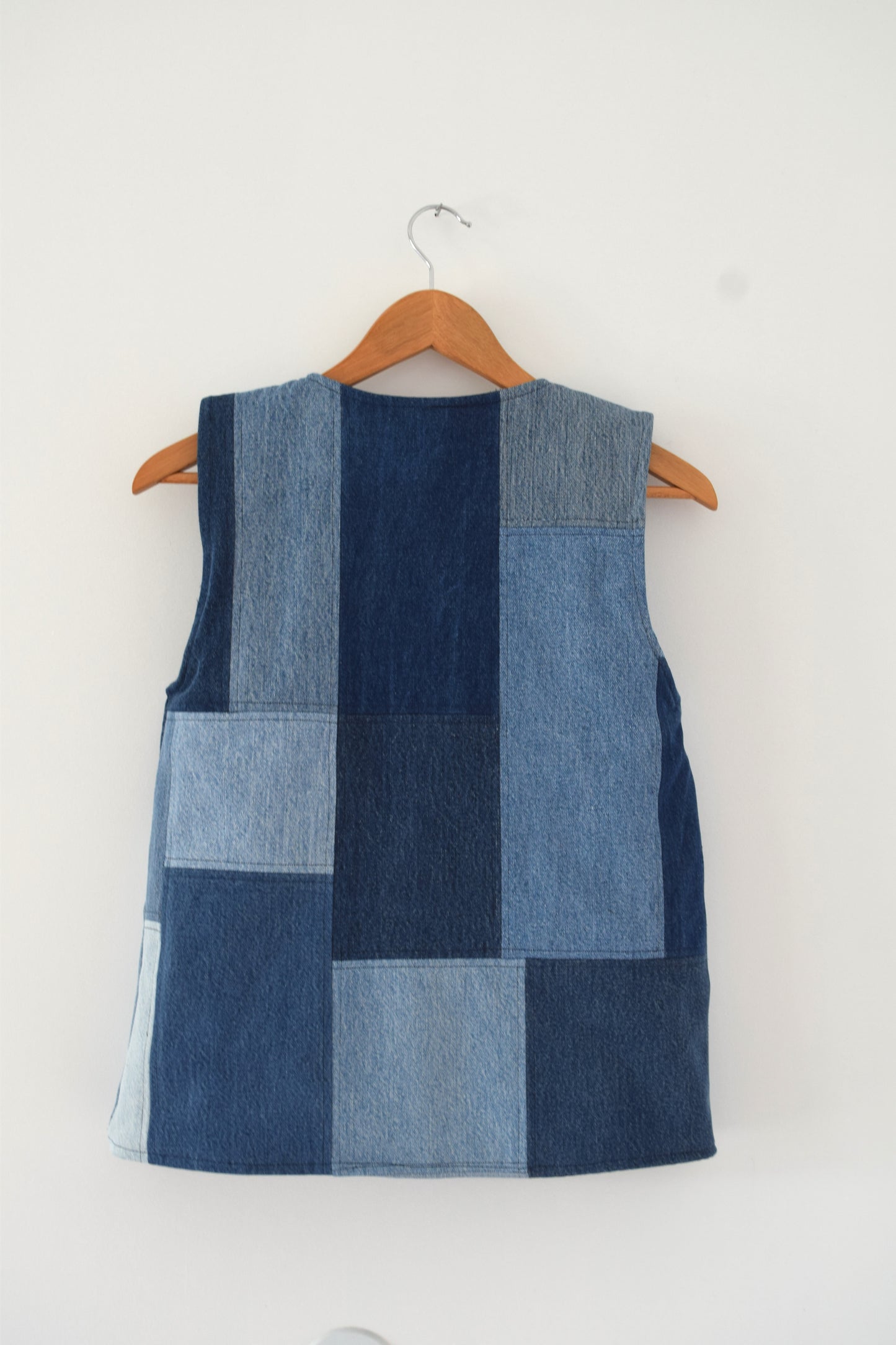 the denim vest -XS