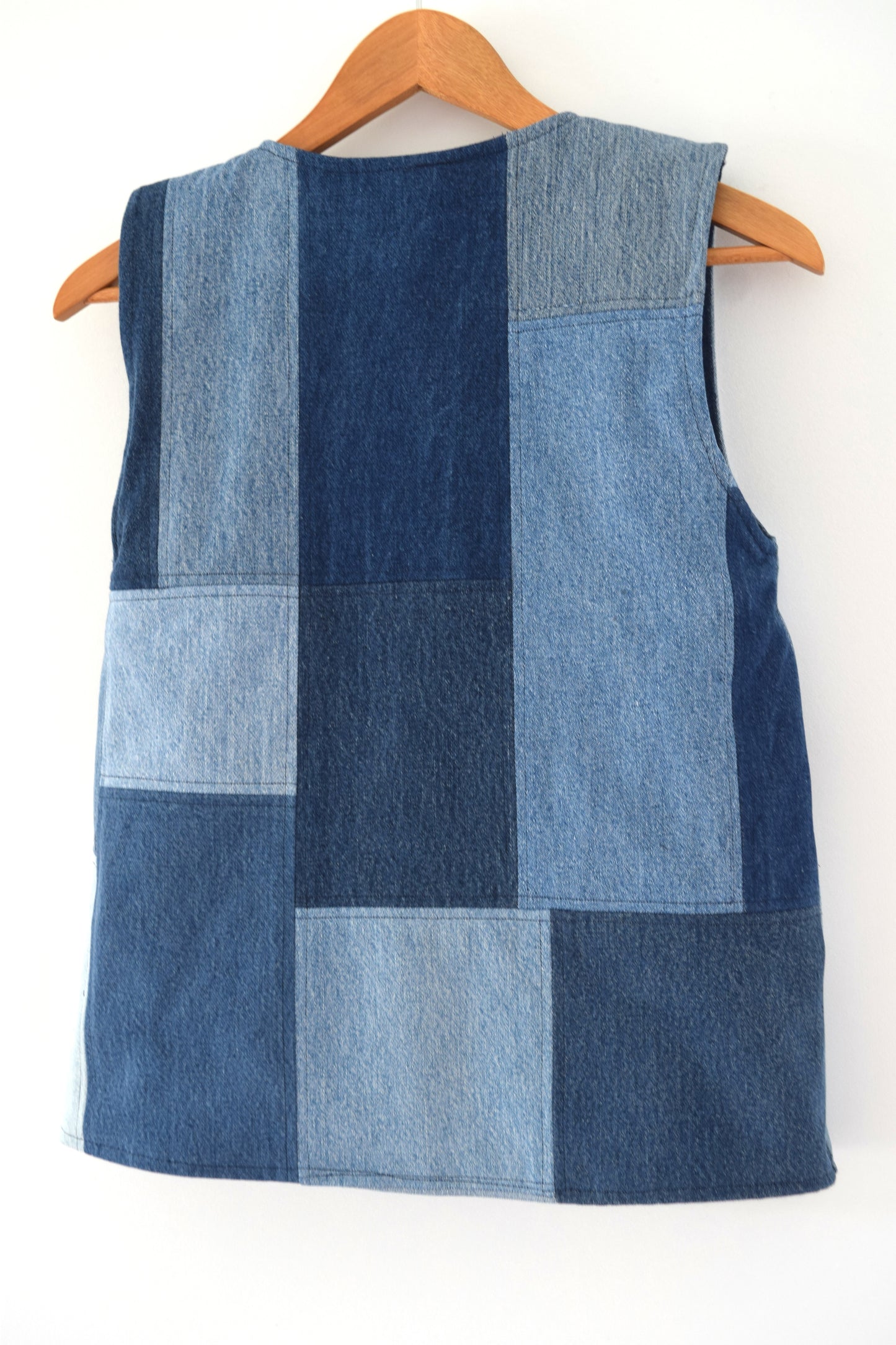 the denim vest -XS