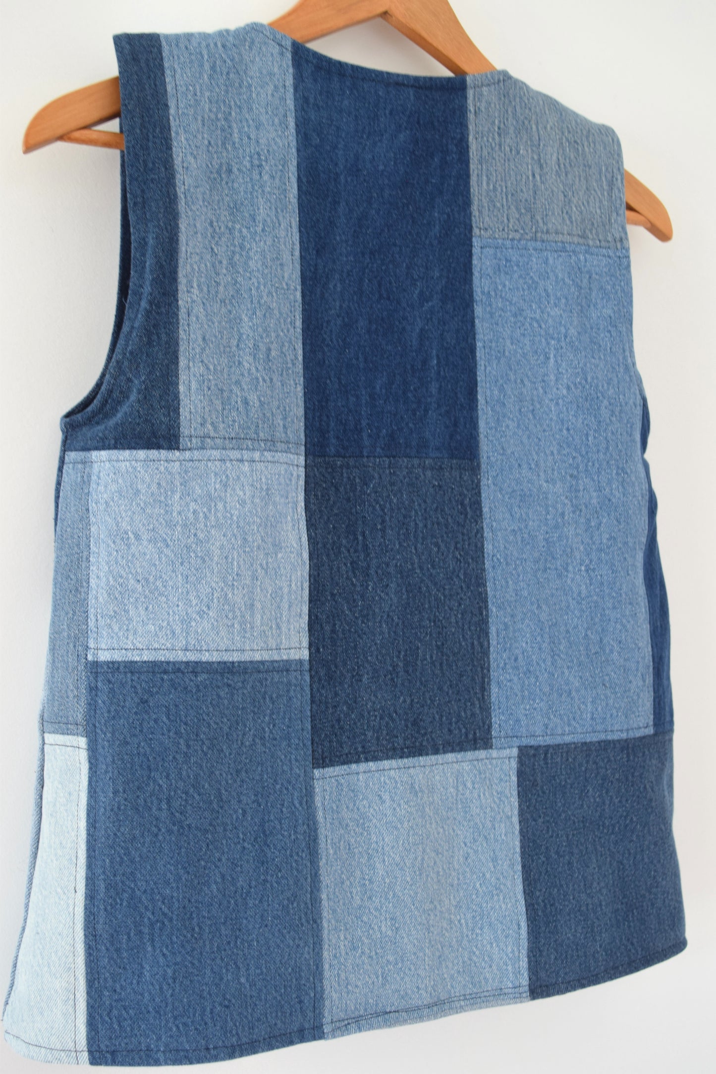the denim vest -XS