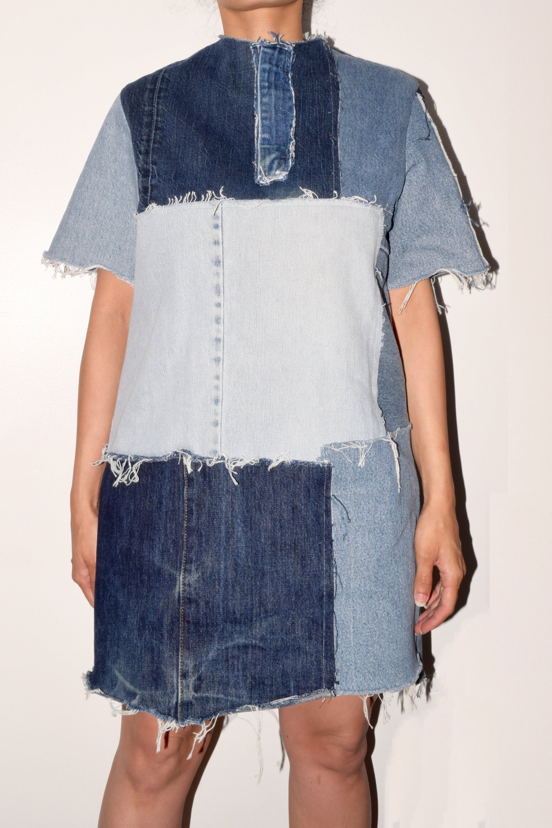 Front Zip Denim Dress