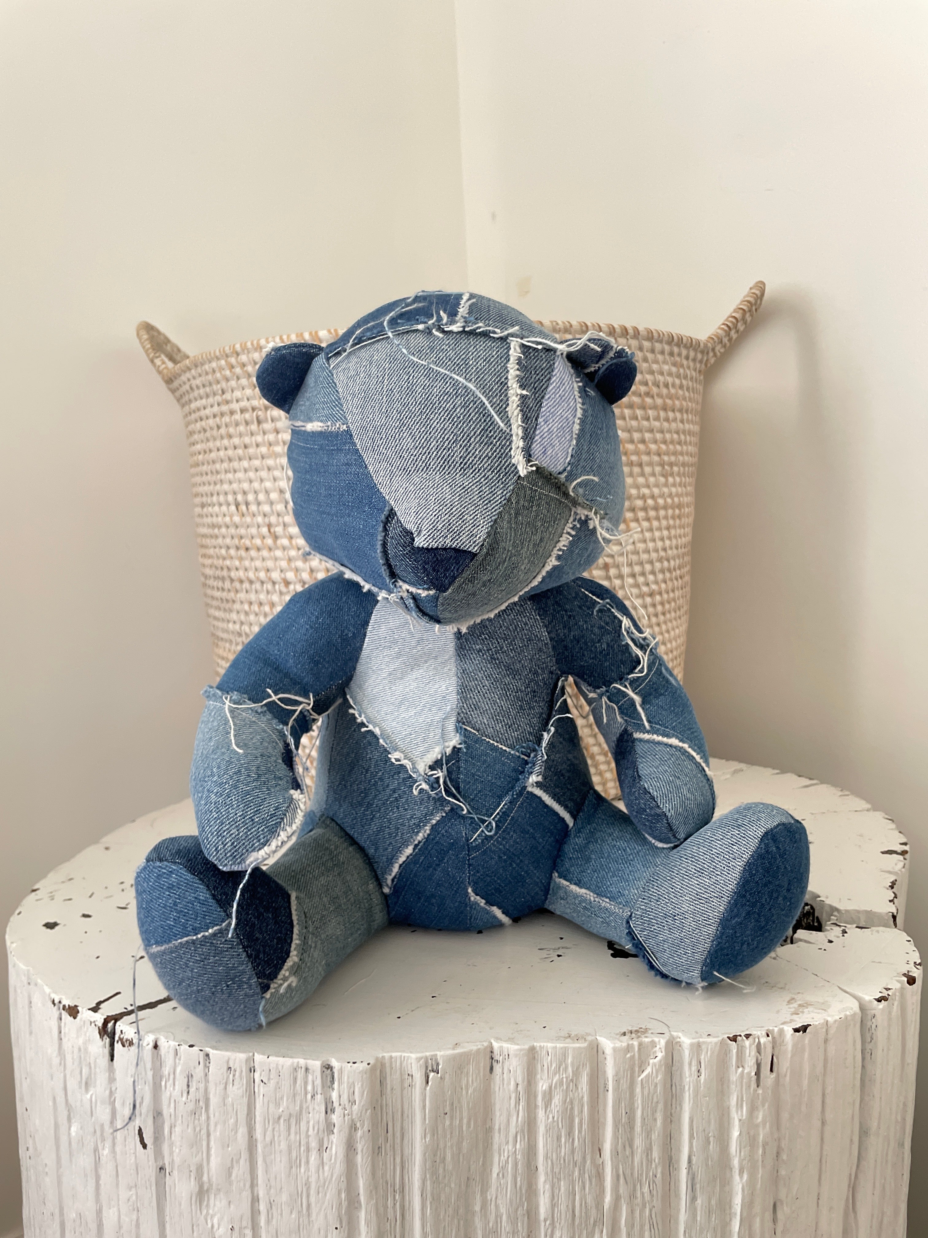 Denim hot sale teddy bear